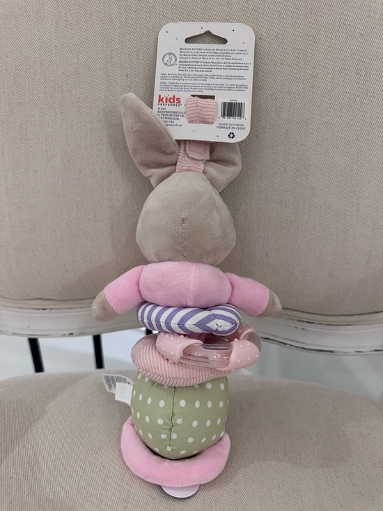 NWT Peter Rabbit Flopsy Bunny Jiggle Toy - Pink & Sage Polka Dot - Picture 3 of 4